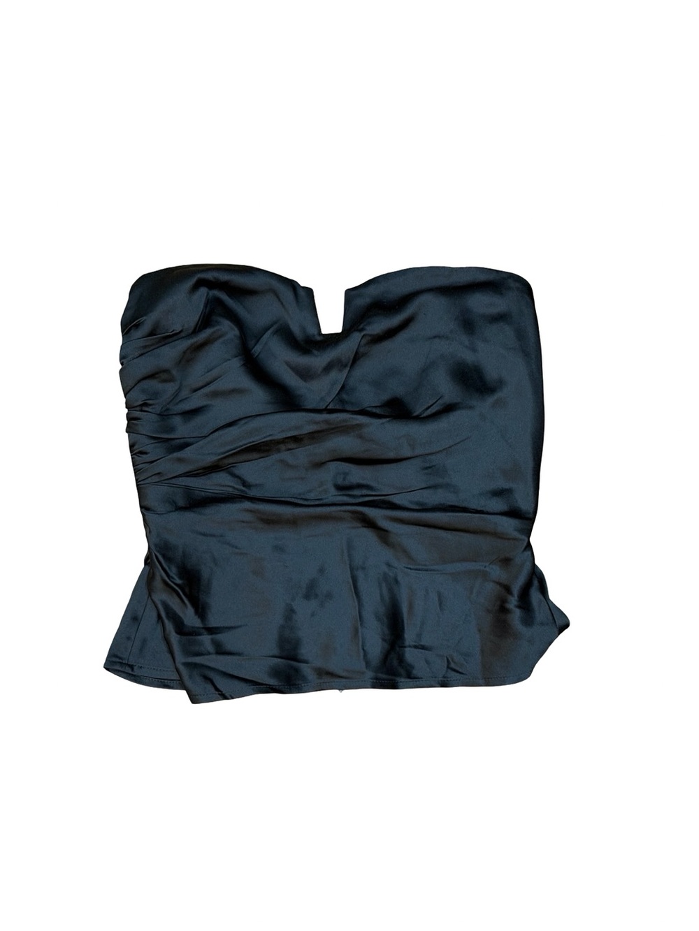 š¤ NWT Reformation Madelyn Silk Top Black Size 6 100% Silk Smocked Back - Picture 2 of 11